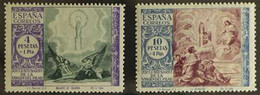 1940 4p & 10p Virgin Of El Pilar Postage Issue UNISSUED COLOURS Varieties, Both With '000,000' (SPECIMEN) Control Figure - Andere & Zonder Classificatie