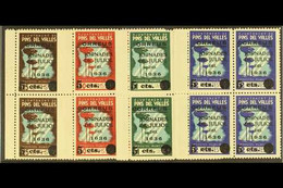 CIVIL WAR LOCALS 1936 "PINS DEL VALLES 1936" Overprints Complete Set Of Four, Galvez 604/607, As Superb Never Hinged Min - Andere & Zonder Classificatie