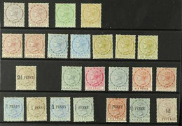 1880-1896 QV MINT & UNUSED SELECTION CAT £1200+ Presented On A Stock Card And Include 1880 CC Wmk ½d Purple-brown Unused - Trinidad & Tobago (...-1961)