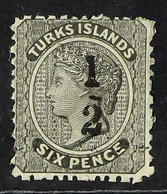 1881 "½" On 6d Black, Local Surcharge, SG 8, Very Lightly Cancelled. For More Images, Please Visit Http://www.sandafayre - Turks E Caicos