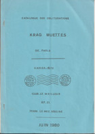PARIS, Catalogue Des Oblitérations KRAG MUETTES De PARIS, Club Le Meilleur 1980 - Stempel