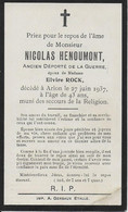 ARLON ..-- Mr Nicolas HENOUMONT , époux De Mme Elvire ROCK , Déporté 14/18 , Né En 1894 , Décédé En 1937 à ARLON . - Arlon