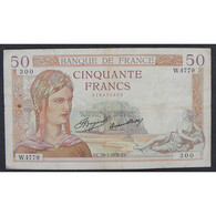 50 Francs Cérès 16.7.1936, W.4779, TB - 50 F 1934-1940 ''Cérès''