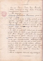 AKTE VERKOOP Hofstede Molenstraat SINAY 1875 - Spinster JOANNA BAUWENS Aan Landbouwer JOANNES ROOMS - Documents Historiques