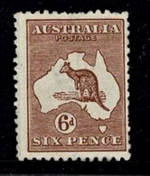 Australia 1923 Kangaroo 6d Chestnut 3rd Watermark MH - Nuevos