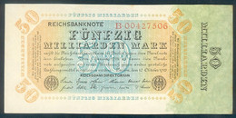 Deutschland, Germany - 50 Mrd. Mark, Reichsbanknote, Ro. 116 A, XF ( II ), Serie B, 1923 ! - 50 Miljard Mark