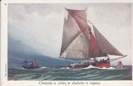 Chalutier à Voiles Et Chalutier à Vapeur (illustrateur Haffner) - Haffner