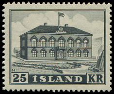 ** ISLANDE 238 : Parlement, 25k. Noir, TB - Neufs