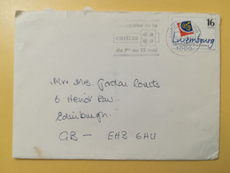 1995 BUSTA LUSSEMBURGO LUXEMBOURG BOLLO CITY OF CULTURE OBLITERE' LUXEMBOURG ETICHETTA CARITAS - Storia Postale