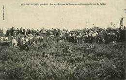 Les Sept Saints , Près étel * Les Sept évêques De Bretagne En Procession Le Jour Du Pardon * Coiffe Coiffes Costume - Etel