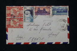 NOUVELLE CALÉDONIE - Enveloppe De Nouméa Pour Arcueil En 1956 Avec Griffe D'Arcueil Sur France Libre - L 95599 - Briefe U. Dokumente