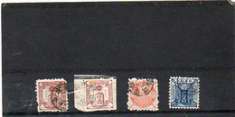 JAPON    4 Timbres    Télégraphe     Oblitérés - Telegraph Stamps