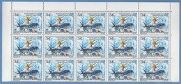 Nouvelle Calédonie Bloc De 15 N° PA 202 + 203 ** MNH Poisson Fish (cote XX) 2 SCANS - Collections, Lots & Series