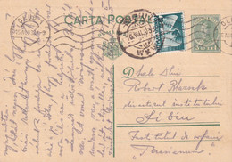 A4474- Postcard, Romanian Post, King Of Romania Carol II, Aviation Fund,1938 Cluj Sibiu Romania Used Postal Stationery - Brieven En Documenten