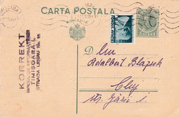 A4492- Postcard, Romanian Post, King Carol II, Aviation FUND, Timisoara 1938 Romania Used Postal Stationery - Briefe U. Dokumente