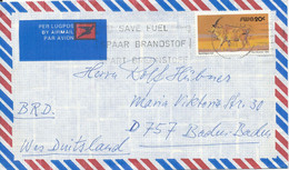 South Africa Air Mail Cover Sent To Germany 11-9-1981 Single Franked - Poste Aérienne