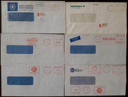 Suomi - Advertising METER Franking - 6 Covers - Covers & Documents