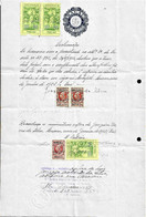 Tax. Macao. Power Of Attorney Of 09.01.1953 Revenue Document With 80 Avos Blue STO, 20,30 Avos And 2P, 10 Avos (5) - Lettres & Documents