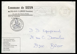 France Oblitéré Sur Enveloppe - Commune De Sizun  1984 - Other & Unclassified