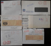 France - Advertising METER Franking - 6 Covers + 3 Cuts - 1969 Montgeron – Wit Papier – Frama/Satas