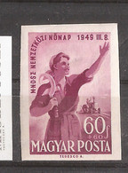 UNG -SEC 50 UNGARN UNGHERIA  8 MAERZ FRAUEN TAG  RRR!!!!-IMPERFORATE RRR EXCELLENT QUALITY FOR THE COLLECTION  MNH - Variedades Y Curiosidades