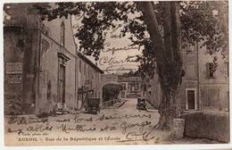 [13] Bouches-du-Rhône > CPA AURIOL Rue De La République Et L'Ecole A Tardy Photo   ANIMEE  CIRCULEE1929 - Auriol