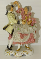 COUPLE DANSEURS PORCELAINE DRESDEN GERMANY SUJET ANCIEN COLLECTION VITRINE - Calamai