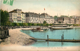 Delcampe - SUISSE LUZERN SCHWEIZERHOFQUAI VON DER SEEBRUKE AUS - Luzern