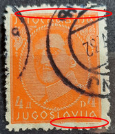 KING ALEXANDER-4 D-ERROR-YUGOSLAVIA-1932 - Ongetande, Proeven & Plaatfouten