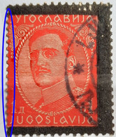 KING ALEXANDER-1 D-BLACK OVERPRINT-ERROR-YUGOSLAVIA-1934 - Non Dentelés, épreuves & Variétés