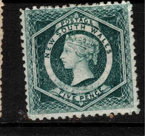 NSW 1882 5d Blue-green P11x12 SG 233d HM #BQX16 - Nuevos