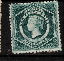 NSW 1882 5d Blue-green P11x12 SG 233d HM #BQX16 - Ongebruikt