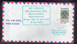 CANADA First Flight 30th Anniversary - Montreal To Halifax April 16, 1946 - Enveloppes Commémoratives