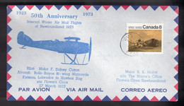 CANADA 50th Anniversary -  NL Flight Forteau Lab To Flower's Cove To Hawkes Bay 2 - Commemorativi