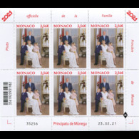 Monaco 2021 Prince ALBERT Official Photo Familyprincess CHARLENE Child 6v  FULL - Unused Stamps