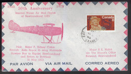 CANADA 50th Anniversary -  NL Flight Hawkes Bay-Rigolet-Botwood May 16, 1923 3 - Commemorative Covers
