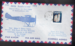 CANADA 50th Anniversary - NL Flight Cartwright-St Anthony-St John's May 17, 1923 2 - Commemorativi