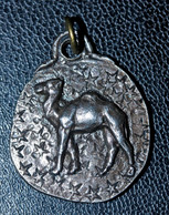 Très Beau Pendentif Médaille Ancienne Afrique Du Nord "Dromadaire Et Croix D'Agadir" - Volksschmuck