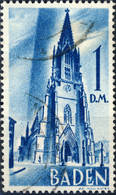 ALLEMAGNE / DEUTSCHLAND - Franz. Zone BADEN - 1948 - Mi.27yI 1DM Blau - Obl. / Gestempelt - TB - Bade
