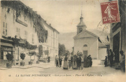 CPA FRANCE 73 " Grésy Sur Isère, Place De L'église". - Gresy Sur Isere