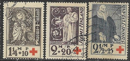Finland   1933   Sc#B12-14  Red Cross Set  Used  2016 Scott Value $19.50 - Used Stamps