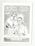 Cp , Bourses & Salons De Collections, 85 ,LUCON ,première Bourse Des Collectionneurs , 1989 , écrite , N° 141/300 Ex. - Collector Fairs & Bourses