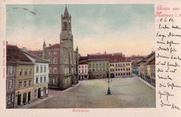 Gruss Aus Kamenz I. S. Marktplatz. Bahnpost 1902. - Kamenz