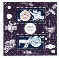 Bulgaria 1987 - Space: 30 Years Russian Researchs, Mi-Nr. Block 174IIA, Used - Usati