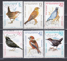 Bulgaria 1987 - Singing Birds, Mi-Nr. 3607/12, Used - Used Stamps