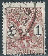 1924 REGNO SEGNATASSE PER VAGLIA USATO 1 LIRA - RE31-4 - Strafport Voor Mandaten