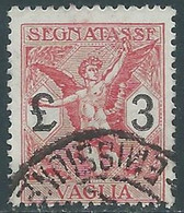 1924 REGNO SEGNATASSE PER VAGLIA USATO 3 LIRE - RE31-4 - Tax On Money Orders