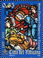 Vatican 1445 Vitrail, Sainte Elizabeth De Hungaria, Basilique Gothique De Malburg Germany, France - Verres & Vitraux
