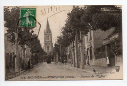 - CPA SAINT-DIDIER-AU-MONT-D'OR (69) - Avenue De L'Eglise 1912 - Edition Farges 612 - - Andere & Zonder Classificatie