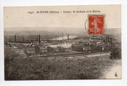- CPA SAINT-FONS (69) - Usines St-Gobain Et Le Rhône 1915 - - Other & Unclassified